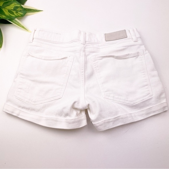 AllSaints Rip White Denim Shorts Distressed Jean Shorts Women’s Size 24 - Picture 7 of 7